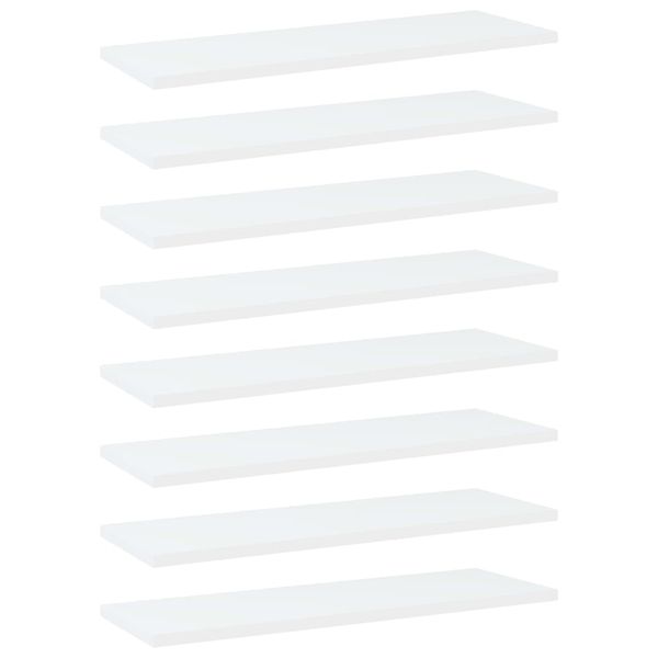 vidaXL Prídavné police 8 ks, biele 60x20x1,5 cm, kompozitné drevo