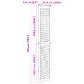 vidaXL Skříňové dvere s dverami 2 ks Prírodná 201 x 2,1 x 39,5 cm