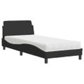 vidaXL Posteľ s matracom Dover čierny 90x200 cm zamat