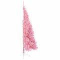 vidaXL Umelý predsvietený vianočný stromček Ružová 180 cm PVC