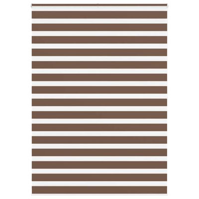 vidaXL Zebra roleta hnedá 160x200 cm šírka látky 155,9 cm polyester