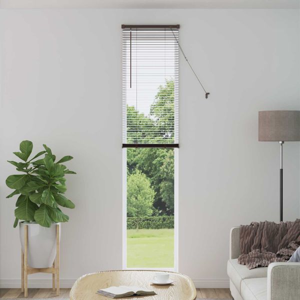 vidaXL Žalúzia Tmavohnedá s Vzorom 213 x 40 cm 25 mm PVC