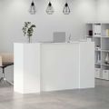 vidaXL Recepčný pult biely 180x50x103,5 cm, umelé drevo