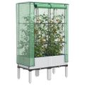 vidaXL Záhon s krytom na skleník ratanový vzhľad 80x40x140 cm