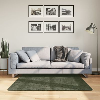 vidaXL Koberec HUARTE krátky vlas mäkký umývateľný zelený 120x120 cm