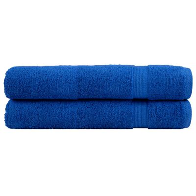 vidaXL Prémiové uteráky do sauny SOLUND 2 ks modré 80x200 cm 600 g/m2