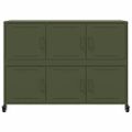 vidaXL Komoda olivovozelená 100,5x39x72 cm oceľ