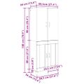 vidaXL Highboard Remeselný dub 69,5 x 34 x 180 cm Kompozitné drevo