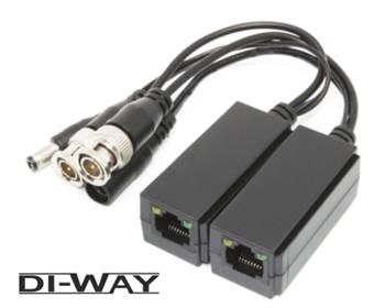 Video Balun DI-WAY UTP5SP s prepäťovou ochranou stohovateľný