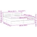 vidaXL Posteľný rám boxsping s matracom ružový 200x220 cm zamat