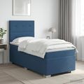 vidaXL Posteľ boxspring s matracom Modrá 80 x 200 cm Látka