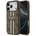 Obal Guess 4G Printed Stripes MagSafe pre iPhone 17 Pro hnedý