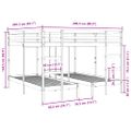 vidaXL Trojitá poschodová posteľ, biela 200x200/80x200 cm, borovica