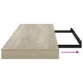 vidaXL Plávajúce nástenné police 4 ks, dubové 80x23,5x3,8 cm, MDF