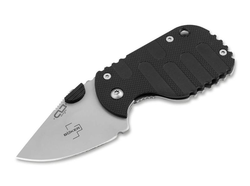 Böker Plus 01BO525 Subcom 2.0 Black malý vreckový nôž 5,8 cm, čierna, Zytel, spona