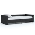 vidaXL Pohovka s USB čierna látková 90x200 cm