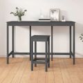 vidaXL Barový stolík sivý 180x80x110 cm borovicový masív