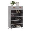 vidaXL Botník sivý dub sonoma 60x35x105 cm kompozitné drevo
