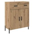 vidaXL Highboard Remeselný dub 69,5 x 34 x 180 cm Kompozitné drevo