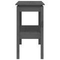 vidaXL Konzolový stolík sivý 110x40x75 cm masívne borovicové drevo