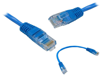 UTP Patch Kábel Lexton RJ45 CAT5E 0,25 m 8P8C 1:1 Modrý