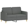 vidaXL 2-miestna pohovka s vankúšmi tmavosivá 120 cm látka