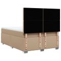 vidaXL Boxspring posteľ s matracom kapučínová 160x200 cm umelá koža