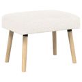 vidaXL lavička Jednofarebný Krémová 60 x 40 x 45 cm Bouclé
