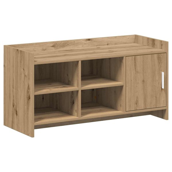 vidaXL Skriňa na topánky s úložiskom Dub artisan 100 x 39,5 x 51 cm