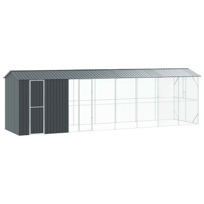 vidaXL Klietka pre vtákov Antracit 860 x 208 x 247 cm Pozinkovaná oceľ