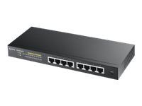 Prepínač - inteligentný - 8 x 10/100/1000 (PoE+) - desktop, na pripevnenie na stenu - PoE+ (70 W)