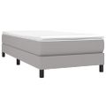 vidaXL Posteľný rám s boxspringom bledosivý 100x200 cm látka