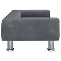 vidaXL Detská pohovka tmavosivá 70x45x26,5 cm zamat