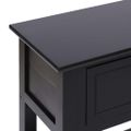 vidaXL Komoda čierna 115x30x76 cm drevená