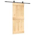vidaXL Posuvné dvere 85 x 210 cm Masívne borovicové drevo (neupravené)