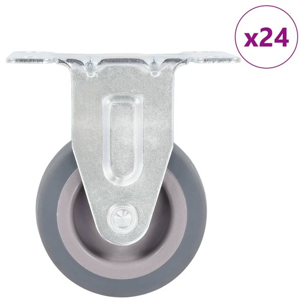 vidaXL 24 ks pevných koliesok 50 mm