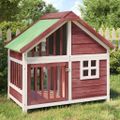 vidaXL Koterec pre psa mocha 96x60,5x87 cm borovicový masív