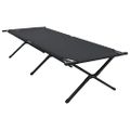 vidaXL Skladacia kempingová posteľ 2 ks Čierna 210 x 80 x 46 cm