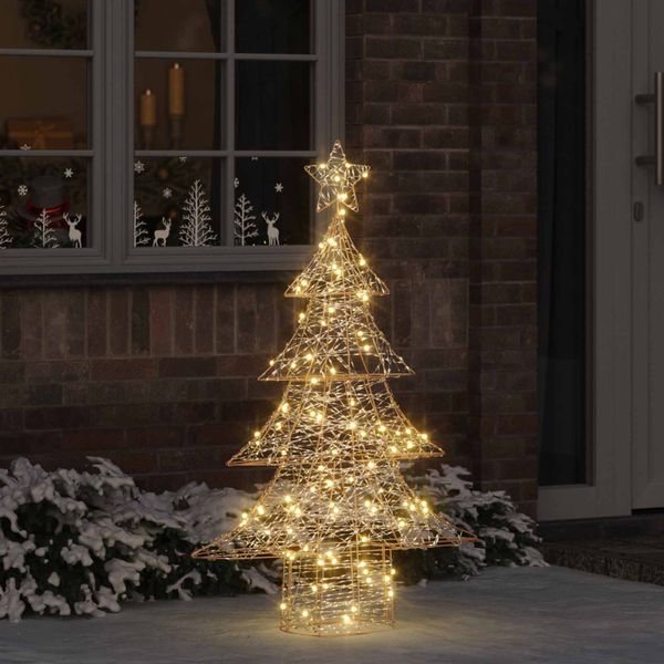 vidaXL Vianočný stromček s 120 LED-i Teplá biela 120,5 cm PET