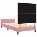 vidaXL Posteľ s pružinovým rámom Ružová 80 x 200 cm Zamat
