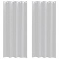 vidaXL Voile záclona 2 ks Svetlosivá 225 x 140 cm Polyester