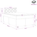 vidaXL Posteľ boxspring s matracom Ružová 120 x 200 cm Zamat
