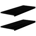 vidaXL Okenný parapet 2 ks hnedočierná 100x40x2 cm dubový masív