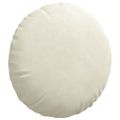 vidaXL Vankúše na sedenie 2 pcs Krémová Ø 40 x 13 cm Zamat