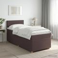 vidaXL Posteľ boxspring s matracom Tmavohnedá 80 x 200 cm Látka