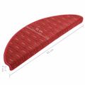 vidaXL Kobercové nášľapy na schody 15 ks červené 65x21x4 cm