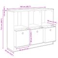 vidaXL Servírovacia skriňa Dymová dub 102 x 32 x 73,5 cm