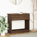 vidaXL konzolový stolík so zásuvkami hnedý dub 85,5x38,5x74,5 cm