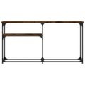 vidaXL Konzolový stolík dymový dub 145x22,5x75 cm kompozitné drevo