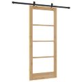 vidaXL Posuvné dvere ORKDAL 86 x 198,5 cm Prírodná a čierna